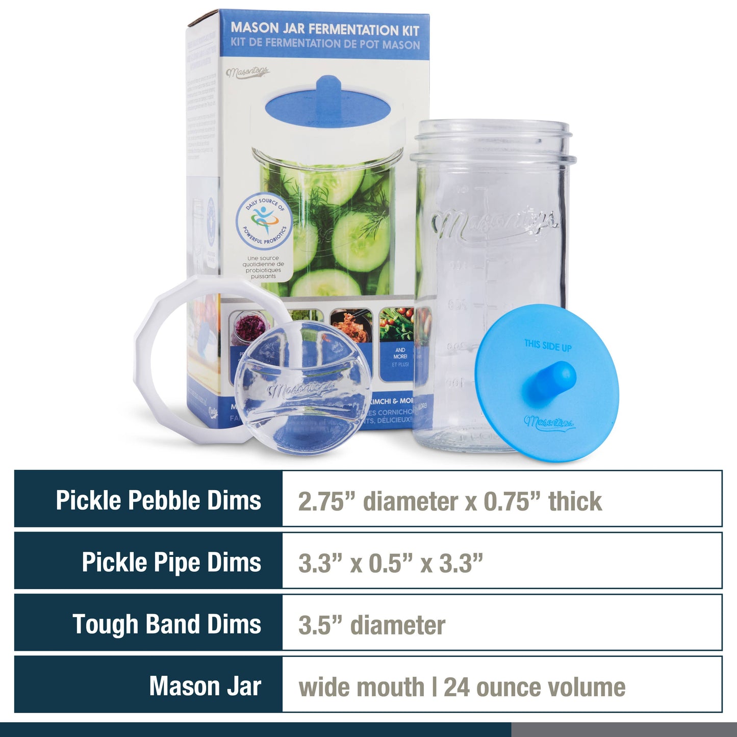 Masontops - Fermenting Set with Jar, Airlock, Weight & More