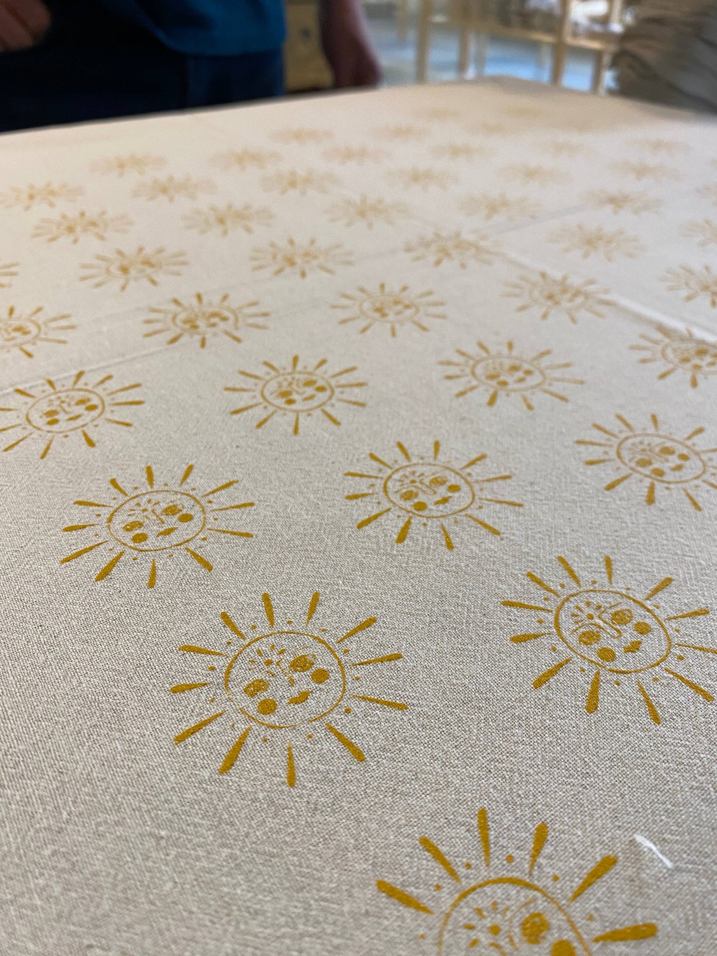 The High Fiber - Sun Kitchen Towel, Handprinted Kitchen Towel