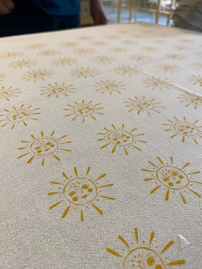 The High Fiber - Sun Kitchen Towel, Handprinted Kitchen Towel