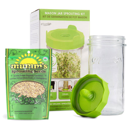 Masontops - Bean Sprouting Set with Jar, Seeds and Lid