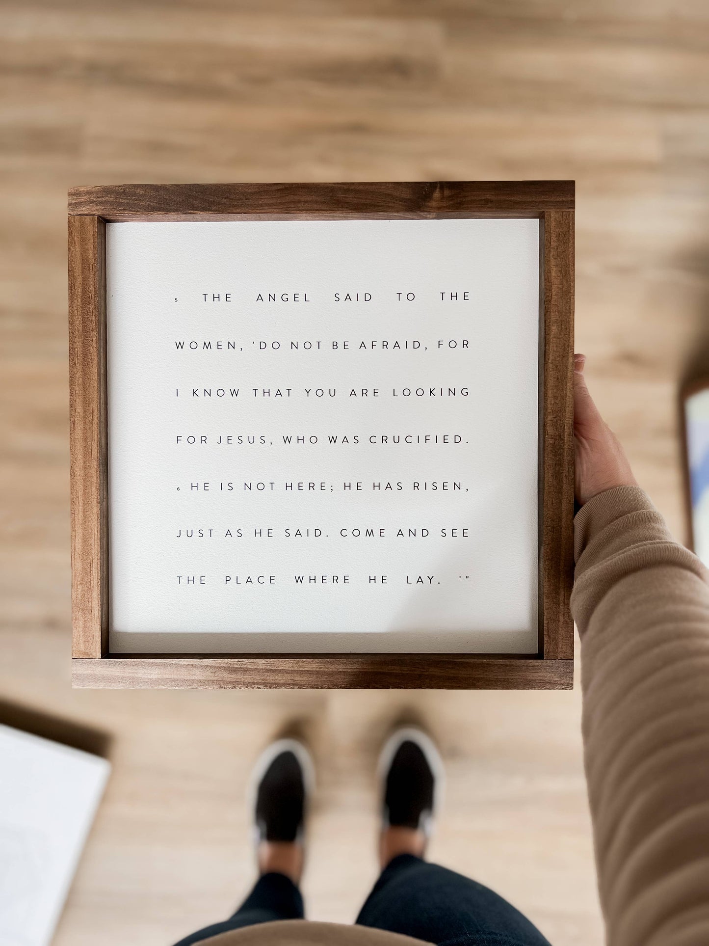 Lily and Sparrow - Matthew 28, He Is Risen | Easter Wall Decor