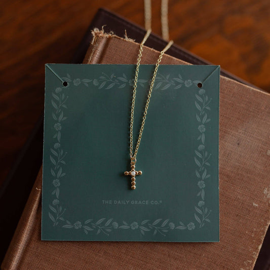 The Daily Grace Co - Dainty Cross Necklace - Easter