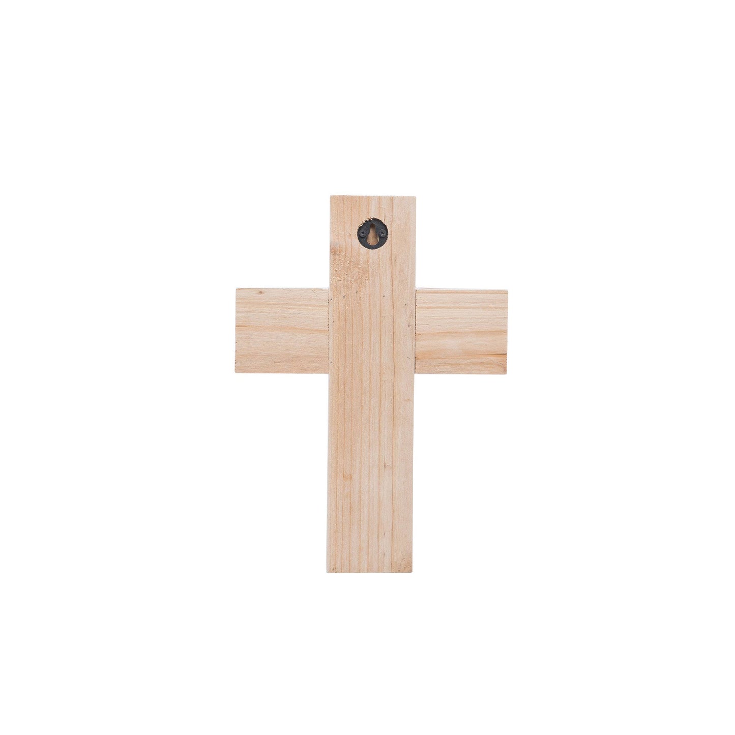 Foreside H & G - White Wood and Natural Bead Easter Wall Cross