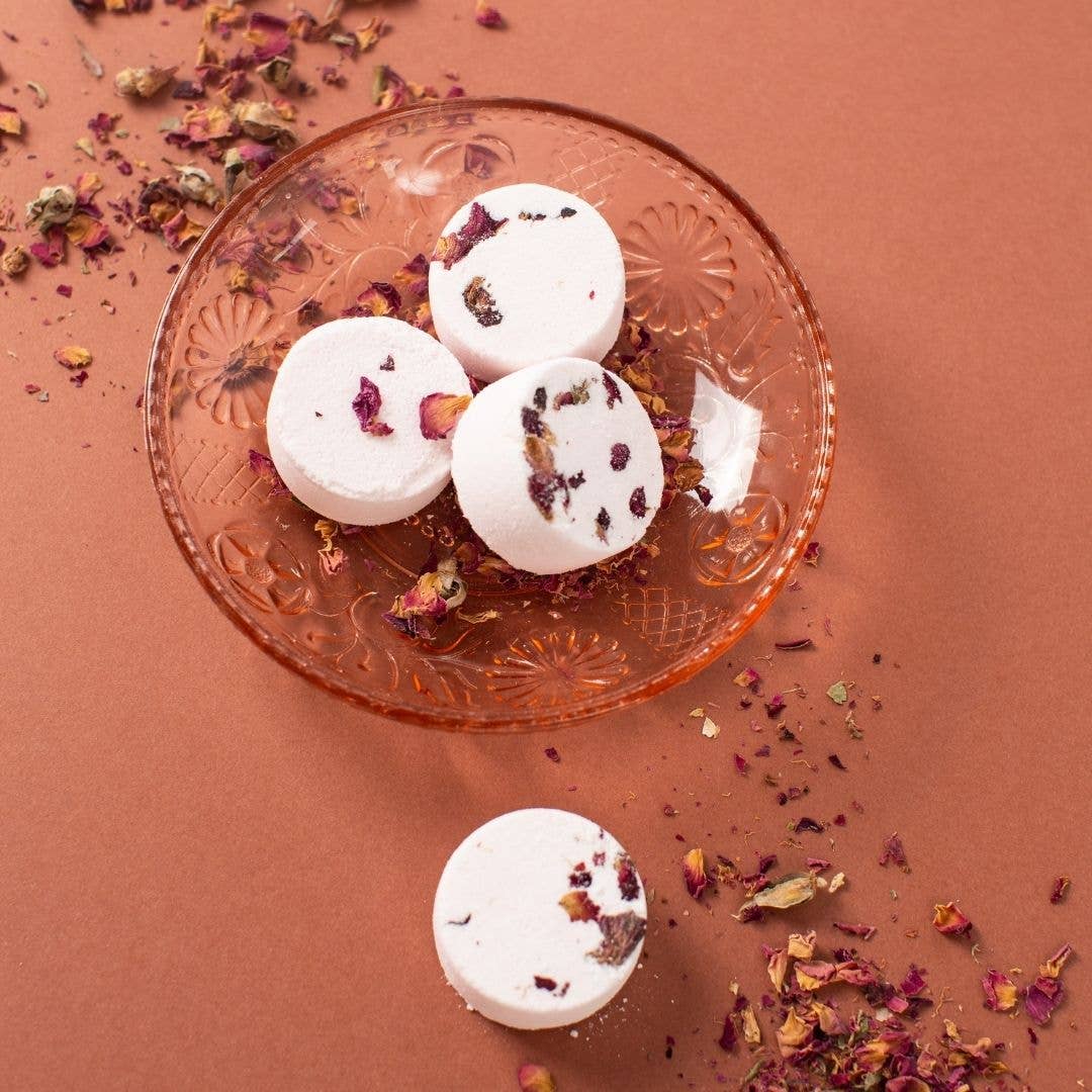 Thulisa Naturals | Bath + Body - Rose Shower Steamers | 4 pack Gift Set