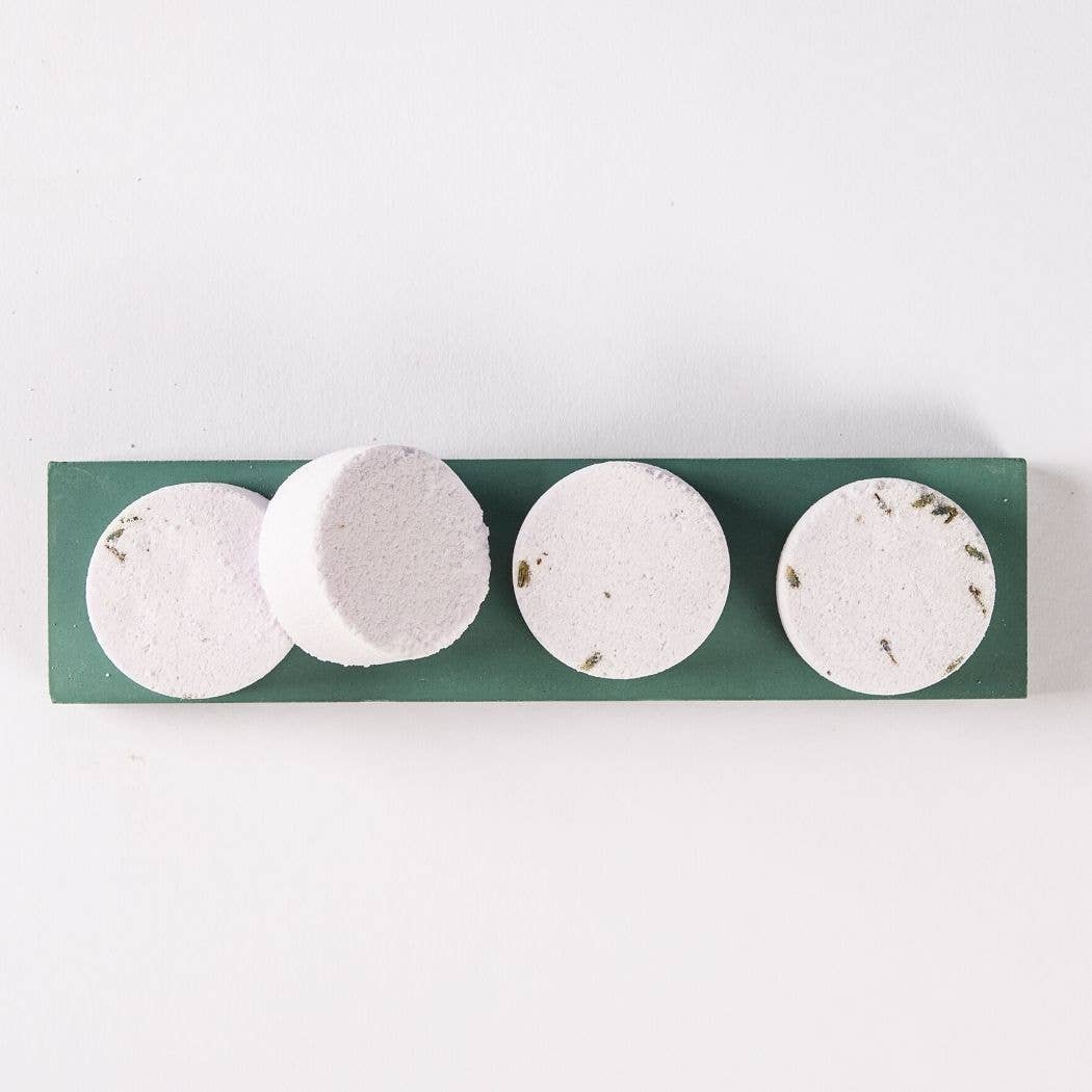 Thulisa Naturals | Bath + Body - Calm Shower Steamers | Lavender-Geranium | 4-Pack Gift Set