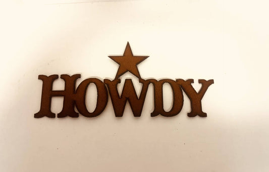 Universal Ironworks USA - Howdy Star Rustic Metal Western Rodeo Metal Sign USA Made