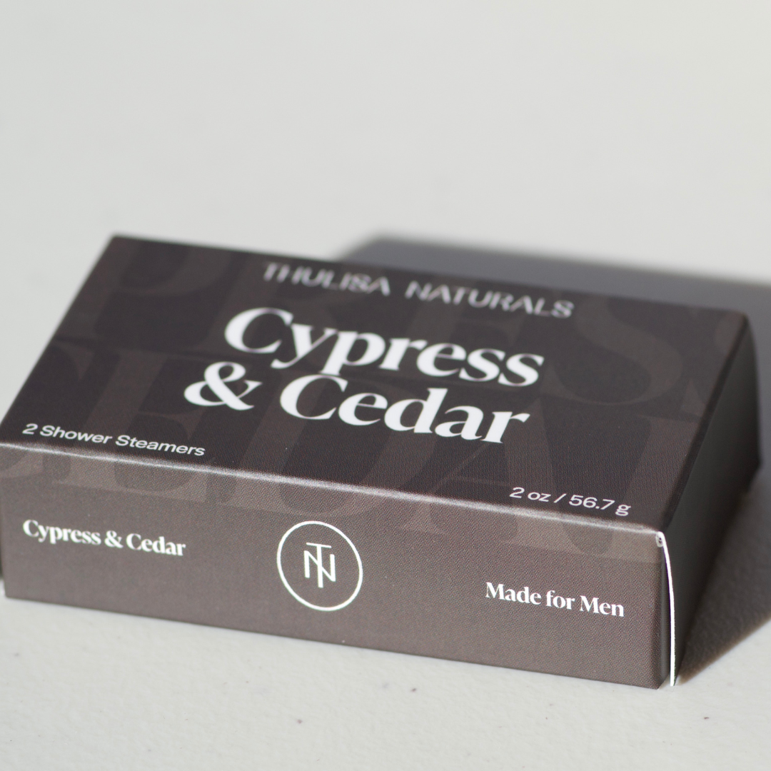 Thulisa Naturals | Bath + Body - Men's Shower Steamers | Cedar-Cypress | Men’s Grooming