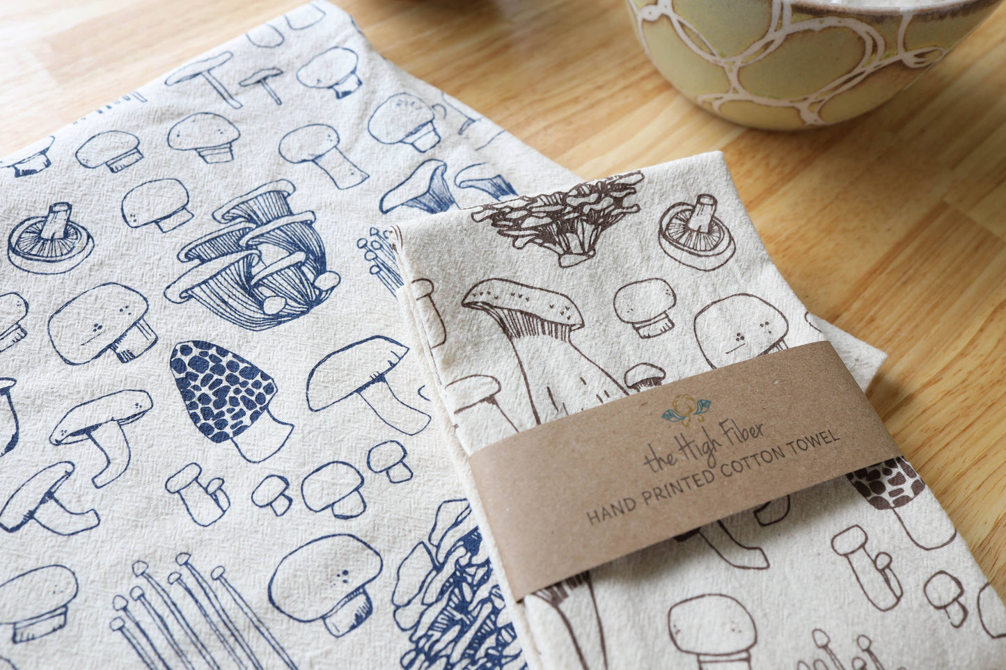 The High Fiber - Mushroom Tea Towel- Perfect for Fall Decor