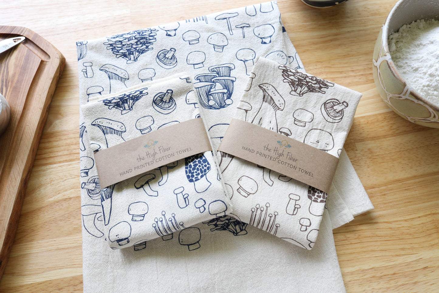 The High Fiber - Mushroom Tea Towel- Perfect for Fall Decor