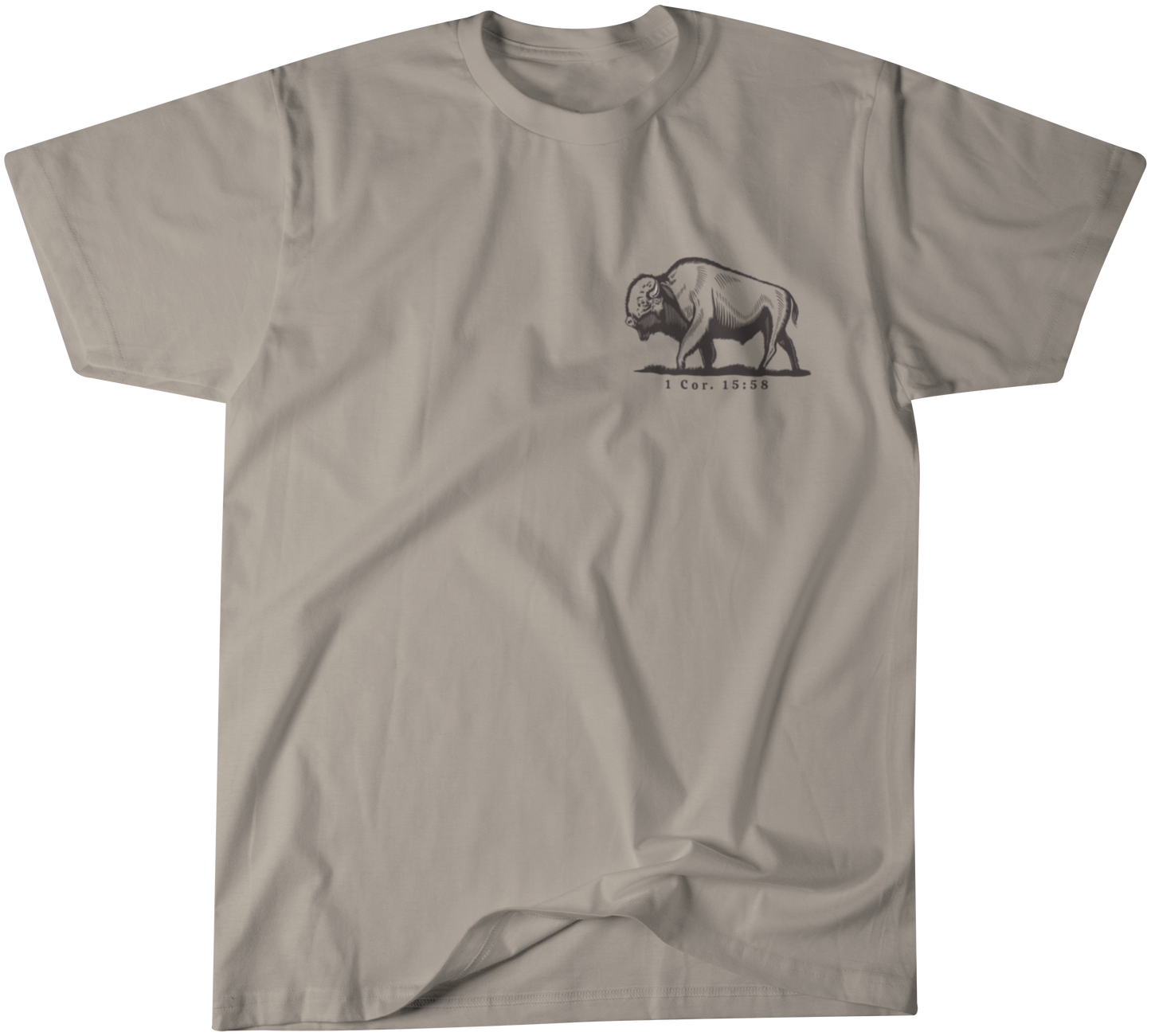 Never Lose Hope Designs - Be Strong and Steadfast Buffalo Short Sleeve T-Shirt