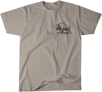 Never Lose Hope Designs - Be Strong and Steadfast Buffalo Short Sleeve T-Shirt