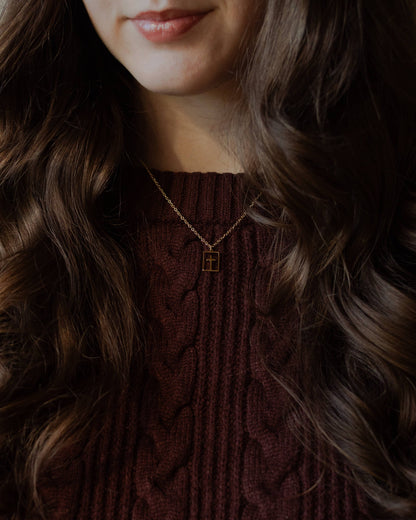 The Daily Grace Co - Cut Out Cross Necklace - Easter