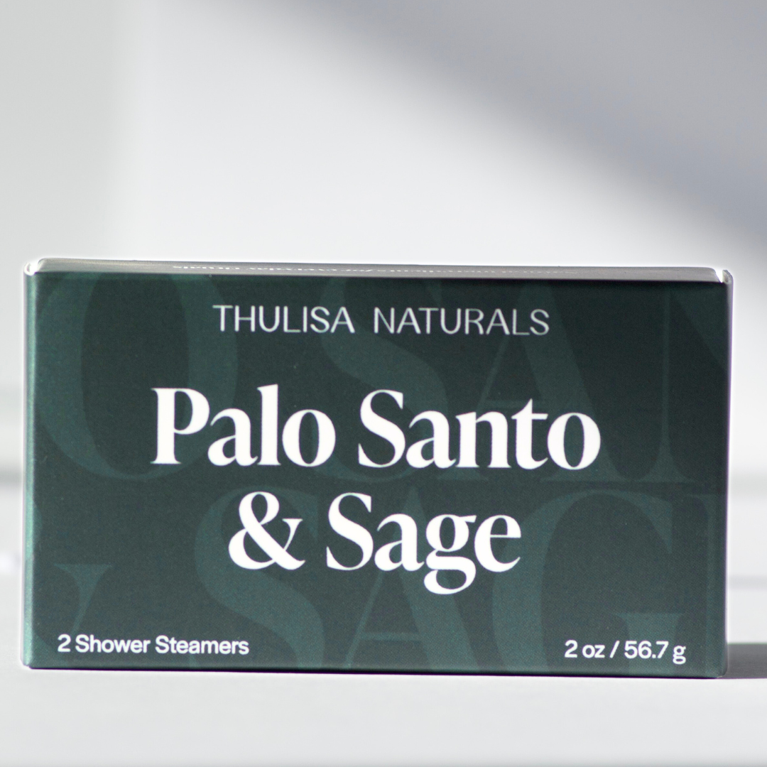 Thulisa Naturals | Bath + Body - Men's Shower Steamers | Palo Santo + Sage | Men’s Grooming