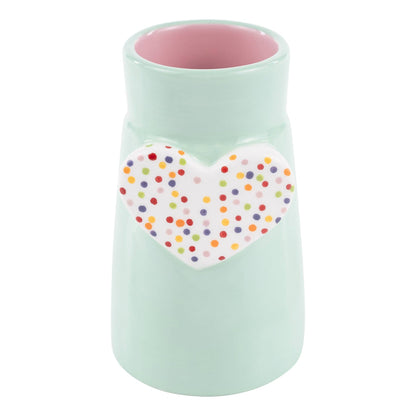 Glory Haus - Polka Dot Heart Vase - Easter