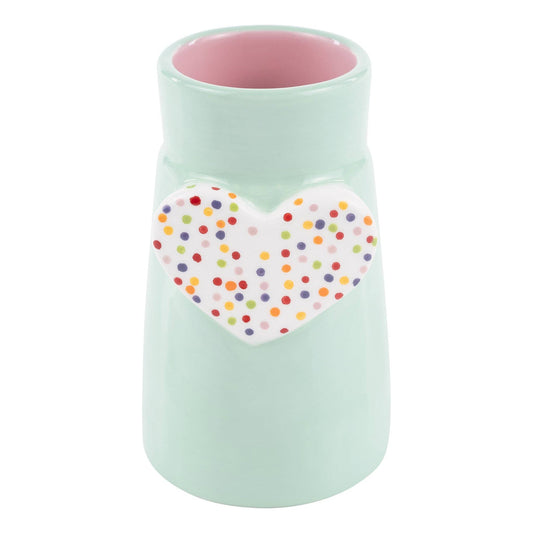 Glory Haus - Polka Dot Heart Vase - Easter