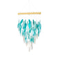 Cohasset Gifts - Simple Leaf Capiz Wind Chime - Teal