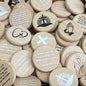 SHOPGIVECOURAGE - Scripture Verse Wood Coin Tokens - Assorted - Easter