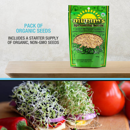 Masontops - Bean Sprouting Set with Jar, Seeds and Lid