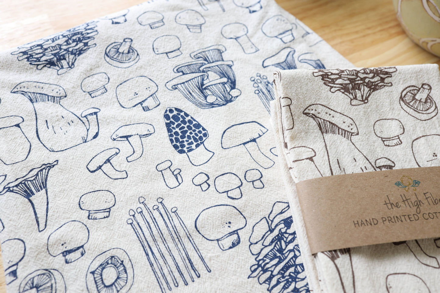 The High Fiber - Mushroom Tea Towel- Perfect for Fall Decor