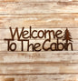 Universal Ironworks USA - Welcome to the Cabin with Tree Lodge Garden Sign