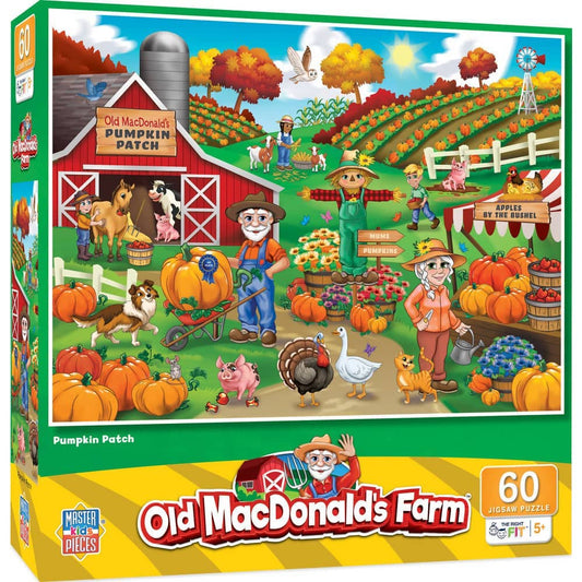 Masterpieces Puzzles - Old MacDonald's Farm - Pumpkin Patch 60 Piece Jigsaw Puzzle