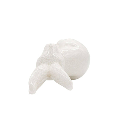 Foreside H & G - Edaline Vintage Crackle Ceramic Rabbit Bunny Figure - Easter