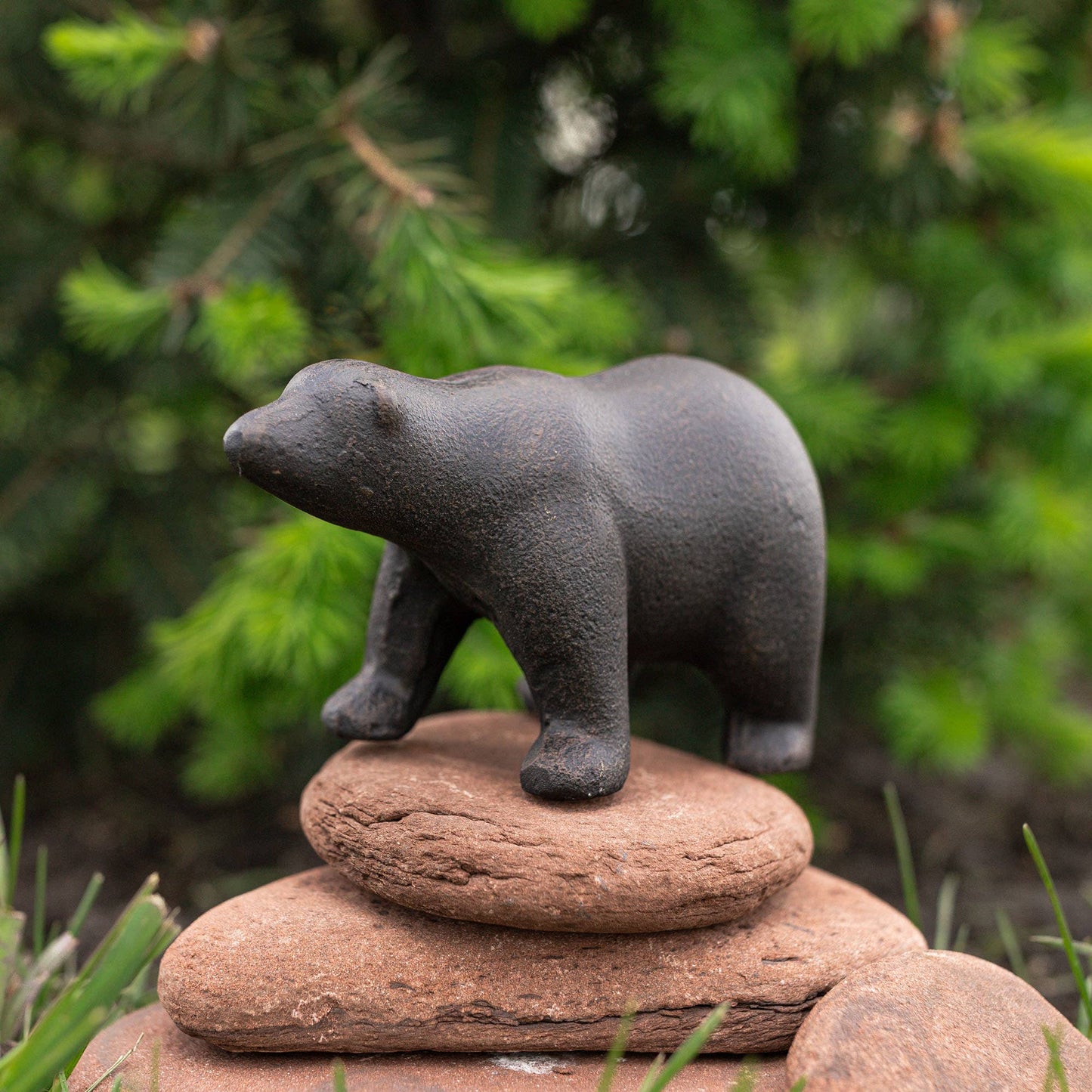 Foreside Home & Garden - Orson Standing Bear Figure Black Cast Iron