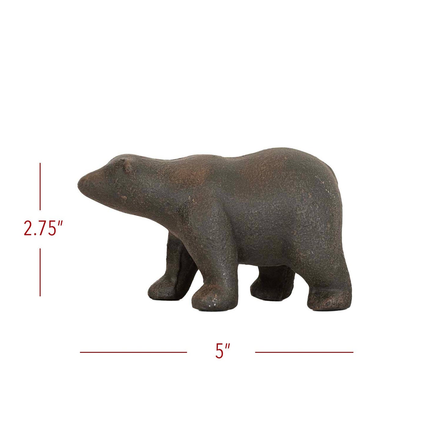 Foreside Home & Garden - Orson Standing Bear Figure Black Cast Iron