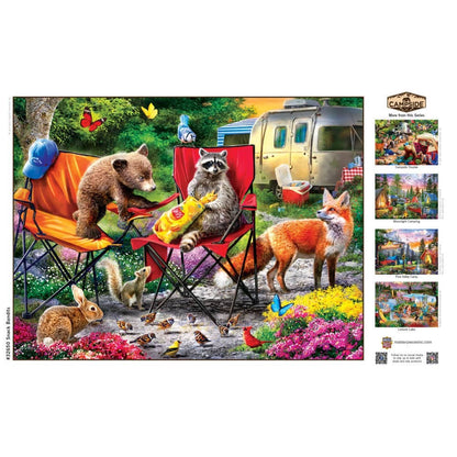 Masterpieces Puzzles - Campside - Snack Bandits 300 Piece EZ Grip Jigsaw Puzzle
