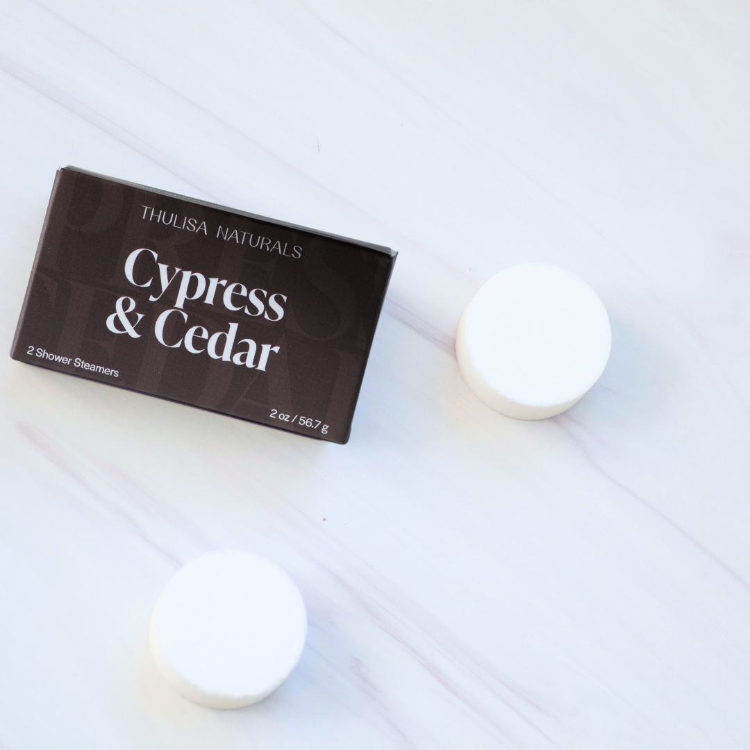 Thulisa Naturals | Bath + Body - Men's Shower Steamers | Cedar-Cypress | Men’s Grooming