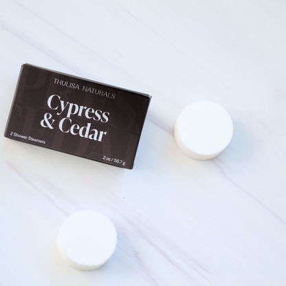 Thulisa Naturals | Bath + Body - Men's Shower Steamers | Cedar-Cypress | Men’s Grooming