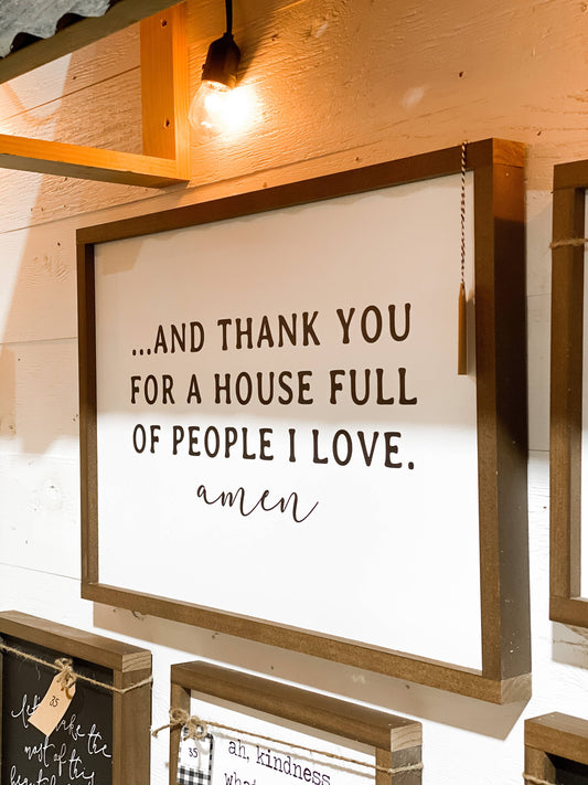 Lily and Sparrow - And Thank You For A House Full of People I Love | Wall Decor