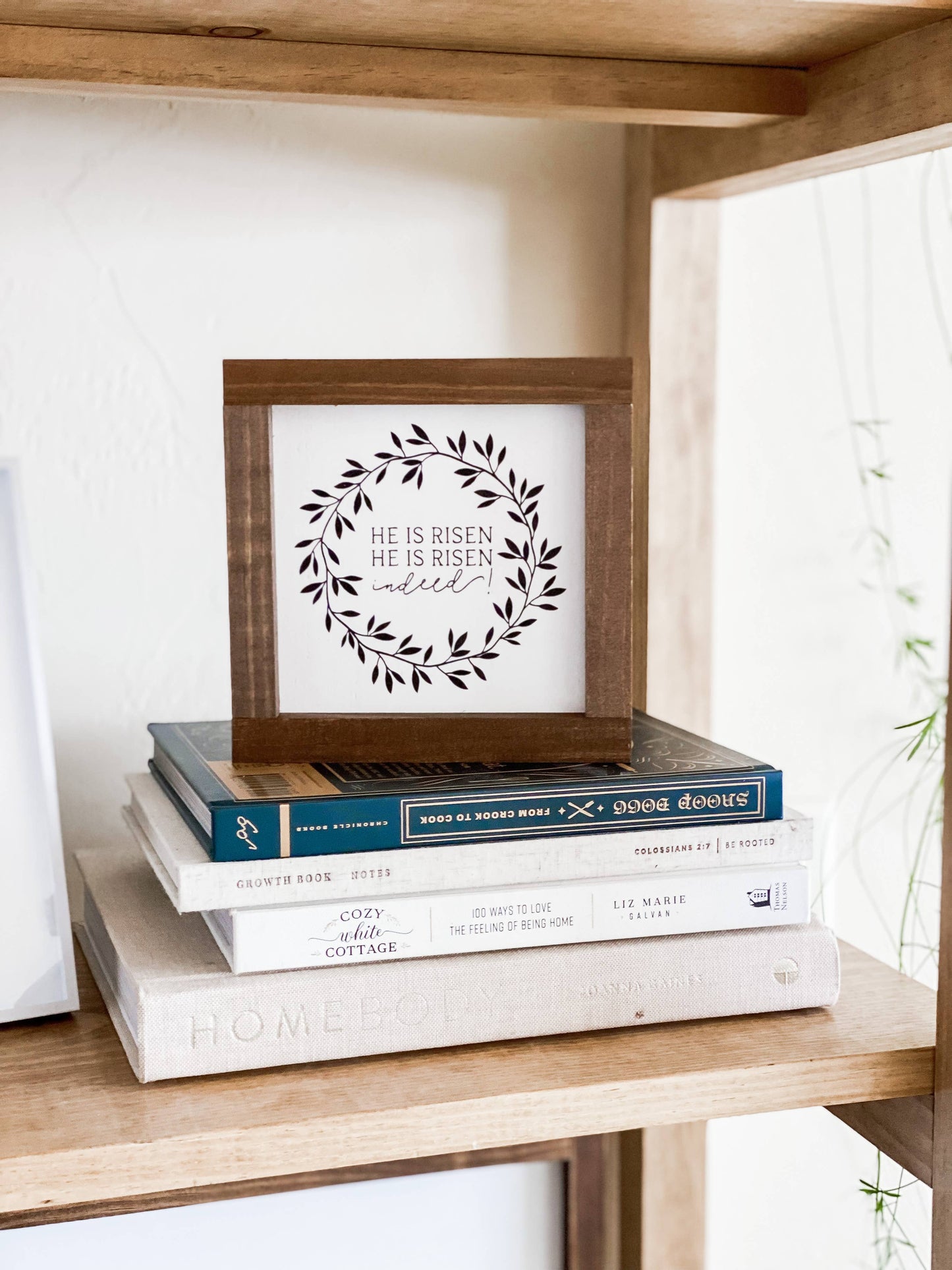 Lily and Sparrow - He Is Risen | Easter Wood Sign