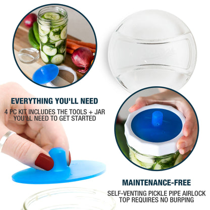 Masontops - Fermenting Set with Jar, Airlock, Weight & More