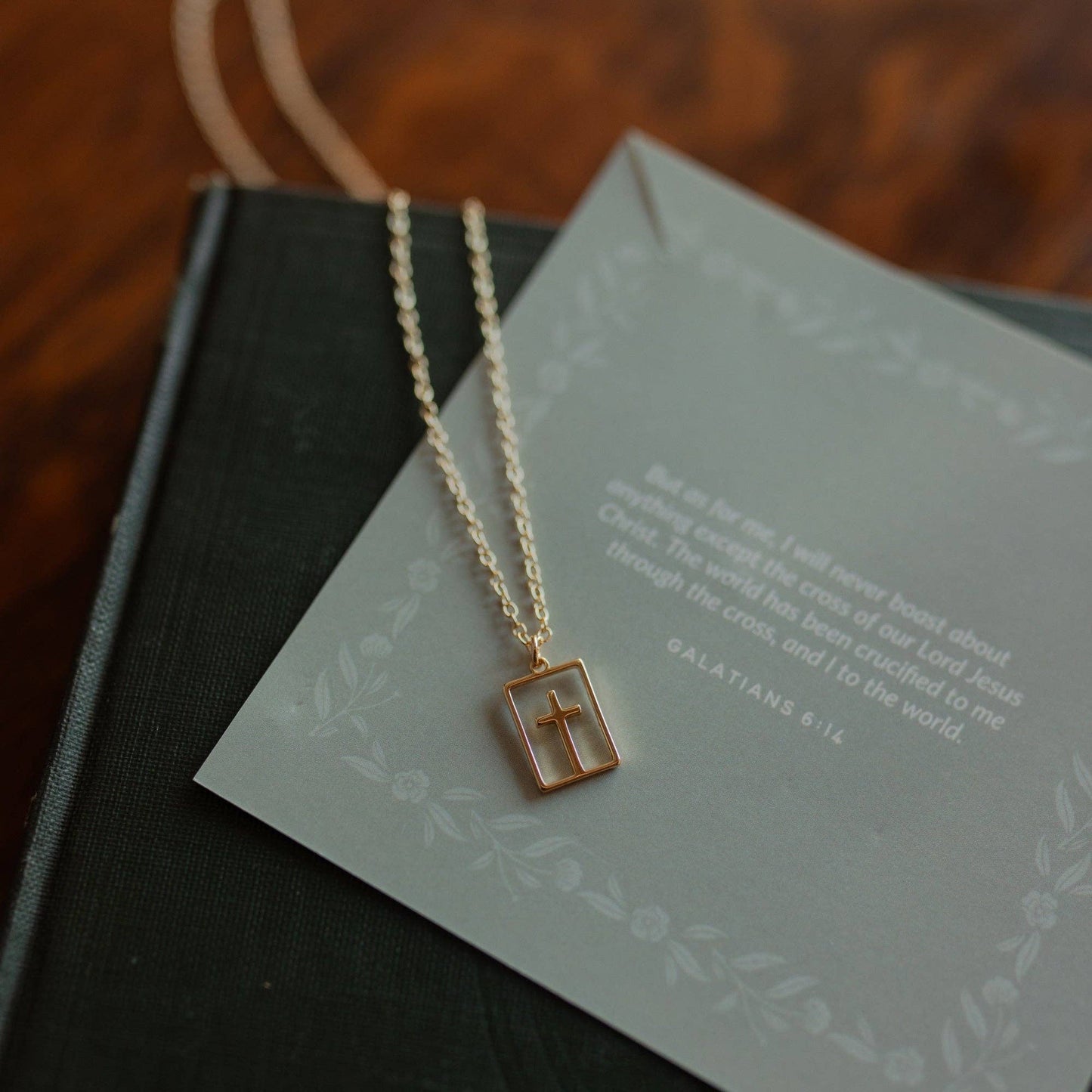 The Daily Grace Co - Cut Out Cross Necklace - Easter