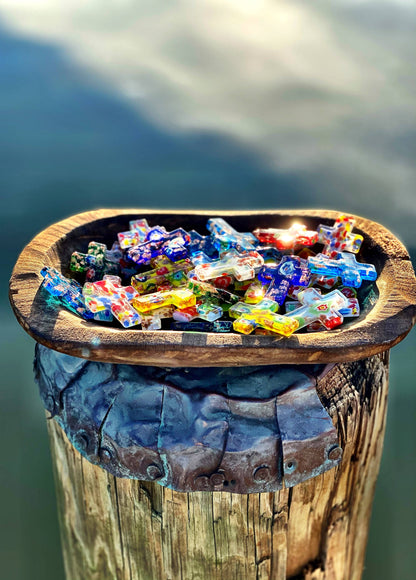 SHOPGIVECOURAGE - Glass Pocket Cross - Easter