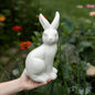 Foreside H & G - Edaline Vintage Crackle Ceramic Rabbit Bunny Figure - Easter