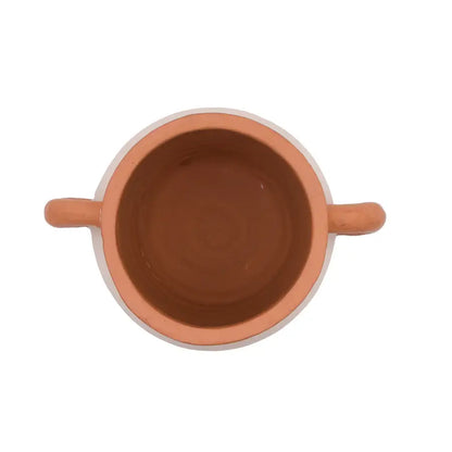 Foreside H & G - Lana Floral Terracotta Vase w/ Handles