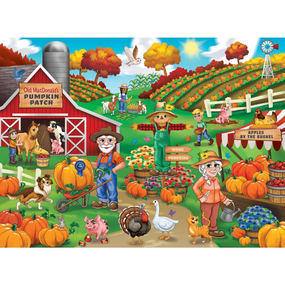 Masterpieces Puzzles - Old MacDonald's Farm - Pumpkin Patch 60 Piece Jigsaw Puzzle