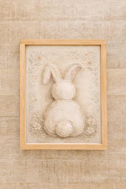 Lily and Sparrow - Cream Floral Bunny | Easter Decor