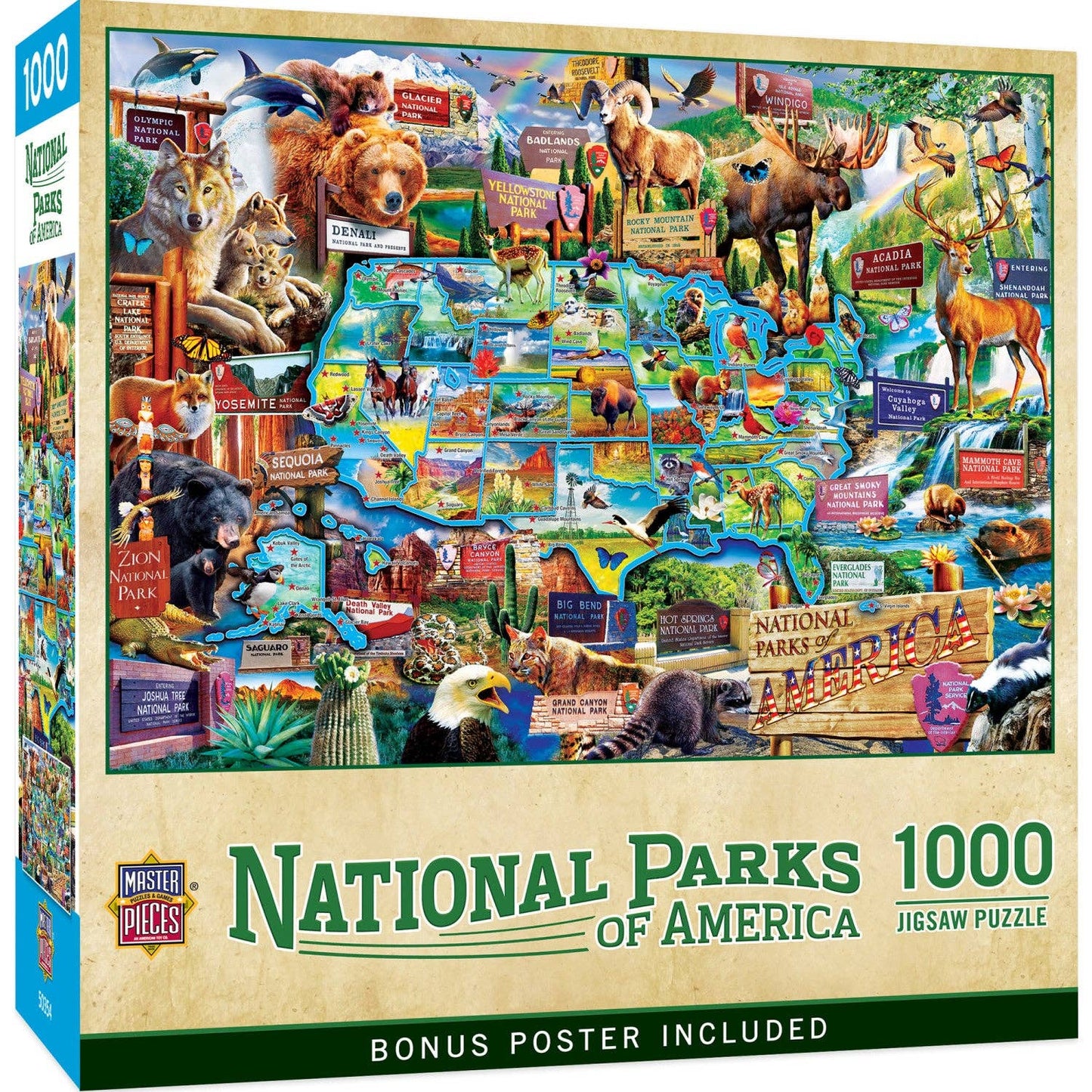 Masterpieces Puzzles - National Parks of America 1000 Piece Jigsaw Jigsaw Puzzle